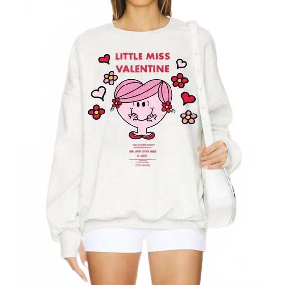 NEW THE LAUNDRY ROOM little miss valentine sweatshirt in grey